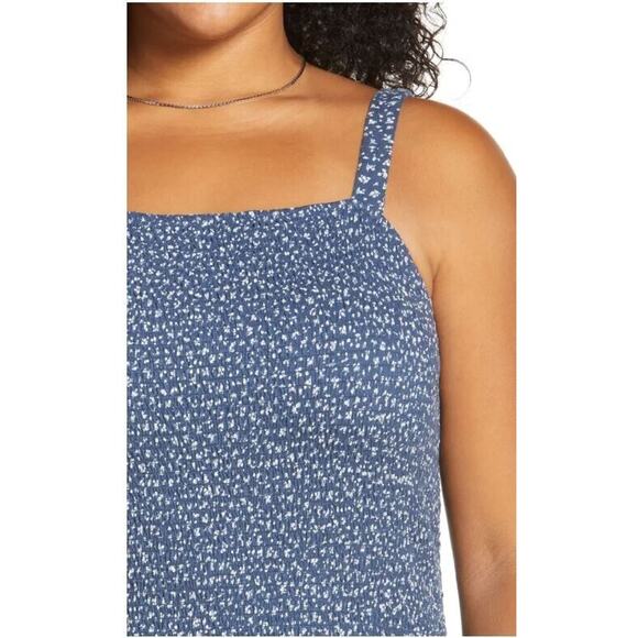 BP.‎ NEW $39 Smocked Tank Mini Dress in Navy Simple Floral Plus Size 3X - Picture 4 of 4